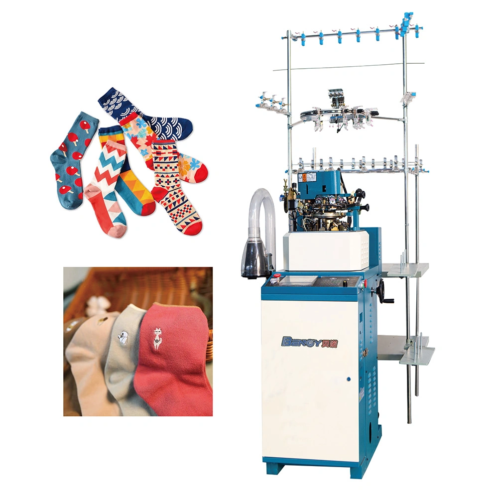 High Speed Full Automatic Computerized Circular Socks Making Machine Auto-Linking Plan Sock Knitting Machine